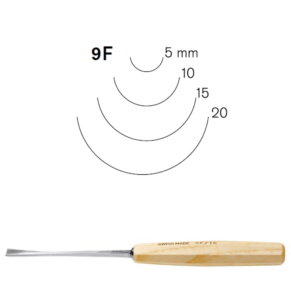 Fishtail Gouges N°9F - Pfeil. Swiss made