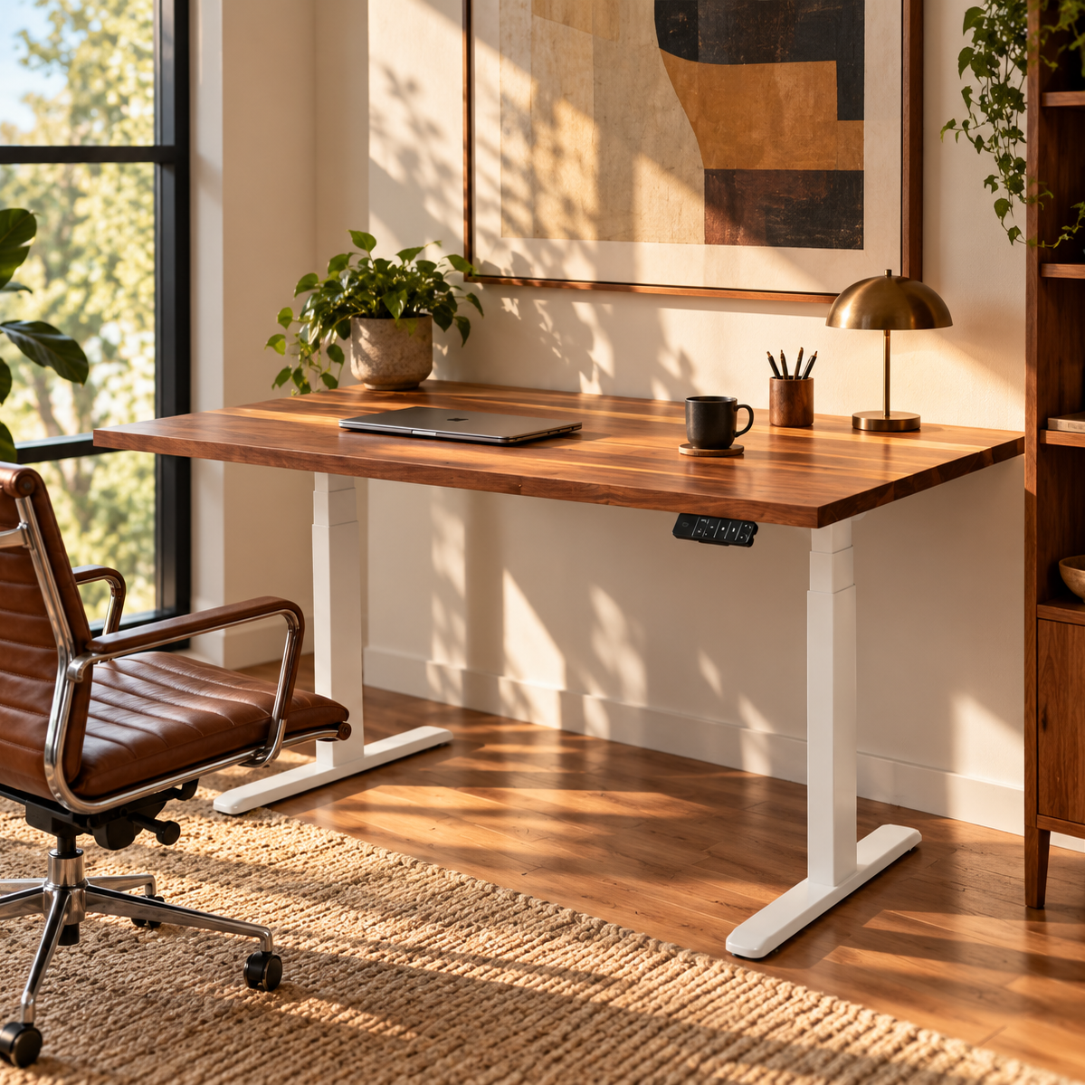 Adjustable white desk frame - Motion II