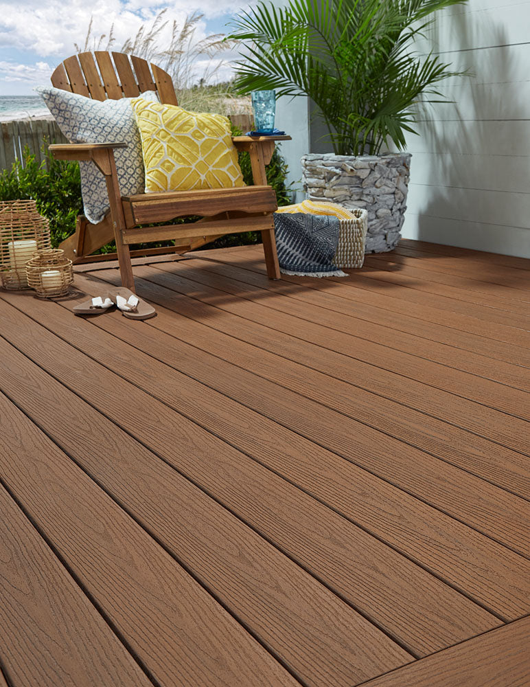 Planche de terrasse carrée en Composite 1" x 6" x 20' Fiberon Good Life Escapes - Tuscan Villa