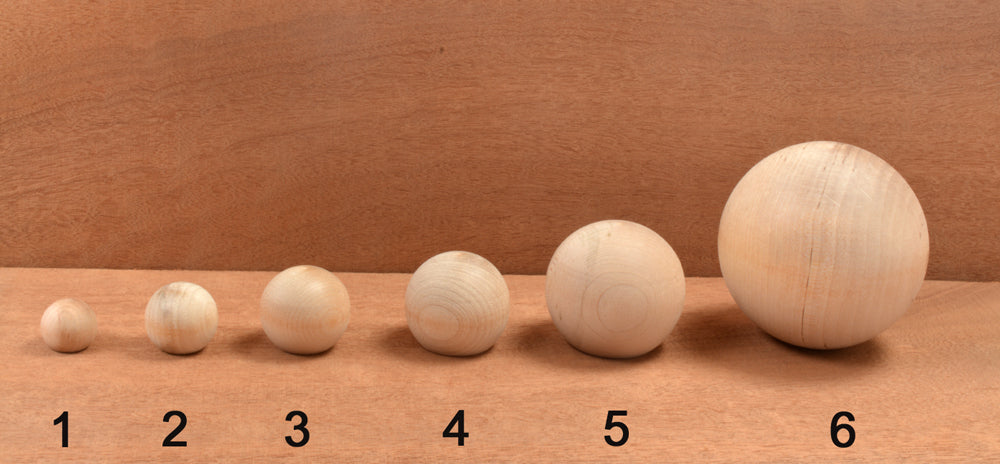 Poignées boules en bois