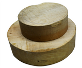 12/4 Grade A Figured Maple Round Block