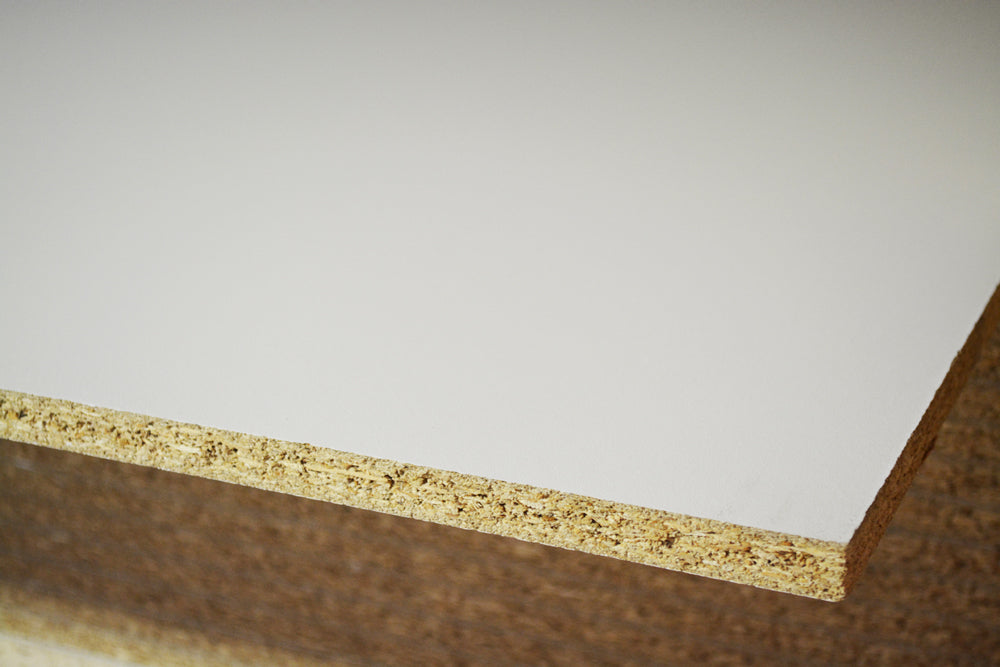 White melamine panel with particle core - 5/8" x 4' x 8'
