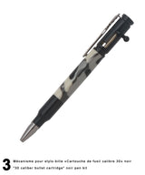 Stylos-bille style «30 Caliber bullet cartridge» - Mécanisme «Bolt Action»