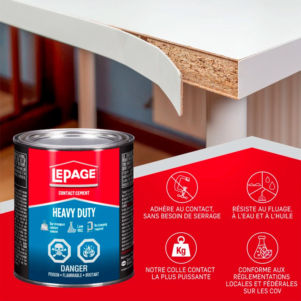 Contact cement heavy duty - Lepage 
