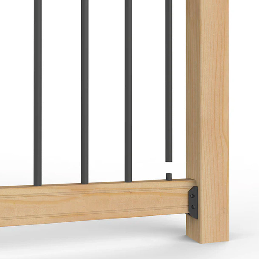 Barrotins ronds Classiques en aluminium noir 26" à 36" - Deckorators