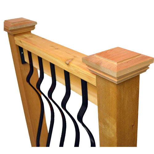 Flat Hatteras cap 4" x 4" cedar