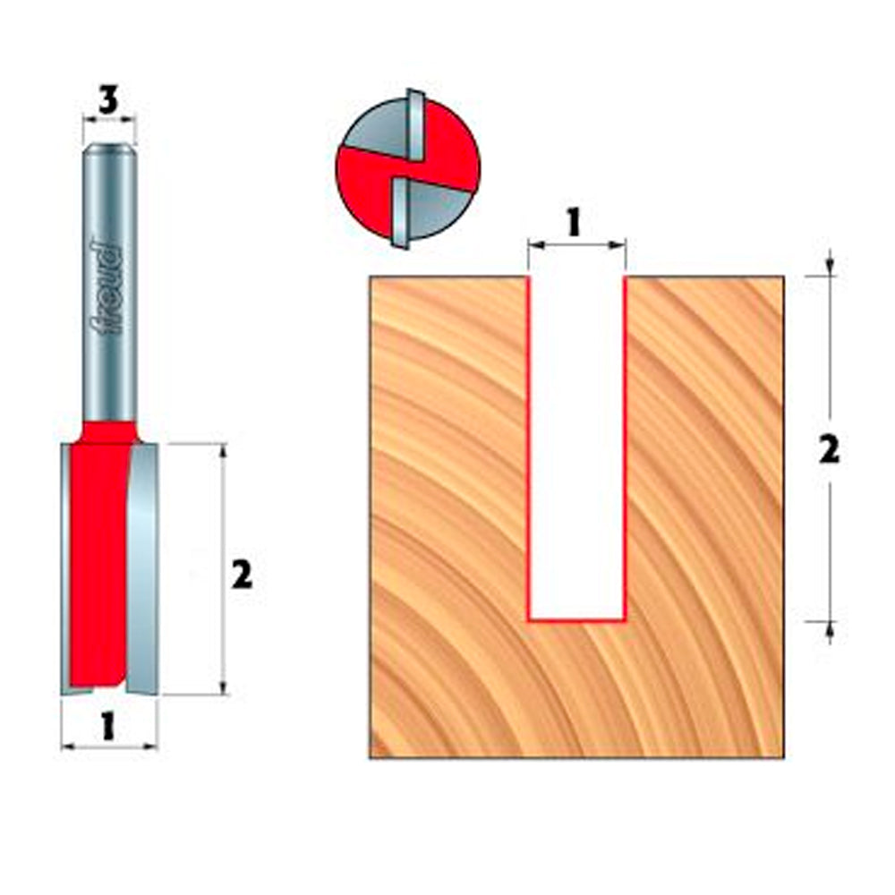 Two Flute Straight Router Bit - Freud 
