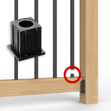 Connecteurs pour barrotin carré Estate noir - Deckorators