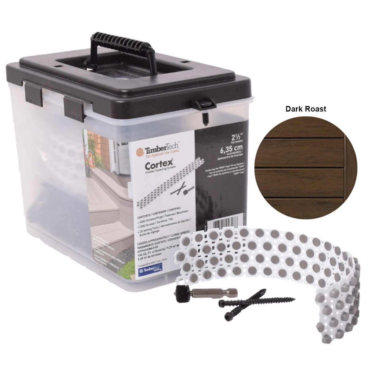 Vis en acier + Bouchons Cortex 224V/300B (100 p.l) - DARK ROAST