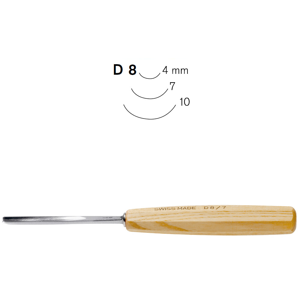 Gouges pour amateurs N°D8 - Pfeil. Fabriqué en Suisse