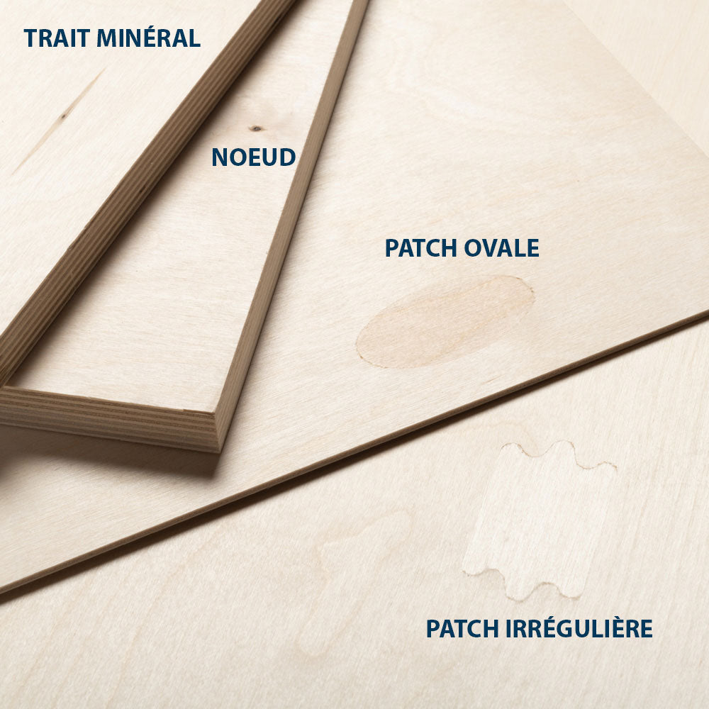 Contreplaqué merisier baltique - 11 1/2" x 23 1/2"