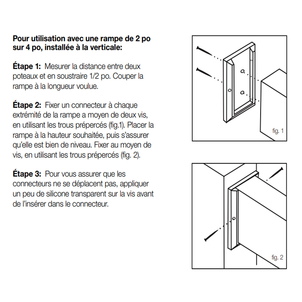 Wood railing connectors