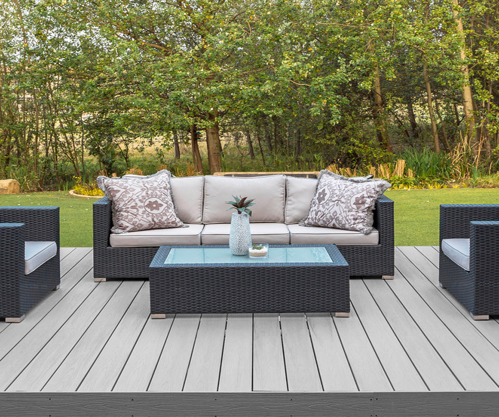 Contremarche de terrasse en Composite 1"x8"x12' (0,65"x7,24"x12’) Eva-Last Infinity - Carribean Coral
