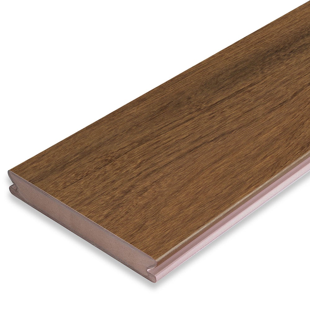 Planche de terrasse rainurée en PVC 1"x6" (0,826"x5,7") Eva-Last Pioneer - Natural Ipe