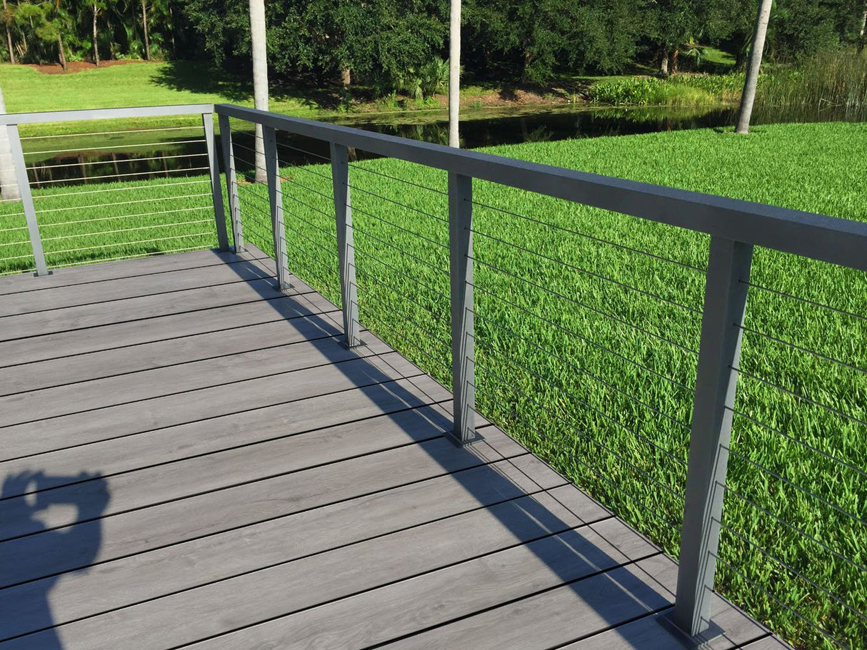 Grooved Decking Board 1"x6" (0,826"x5,7") Eva-Last PVC Pioneer - Weathered Ash
