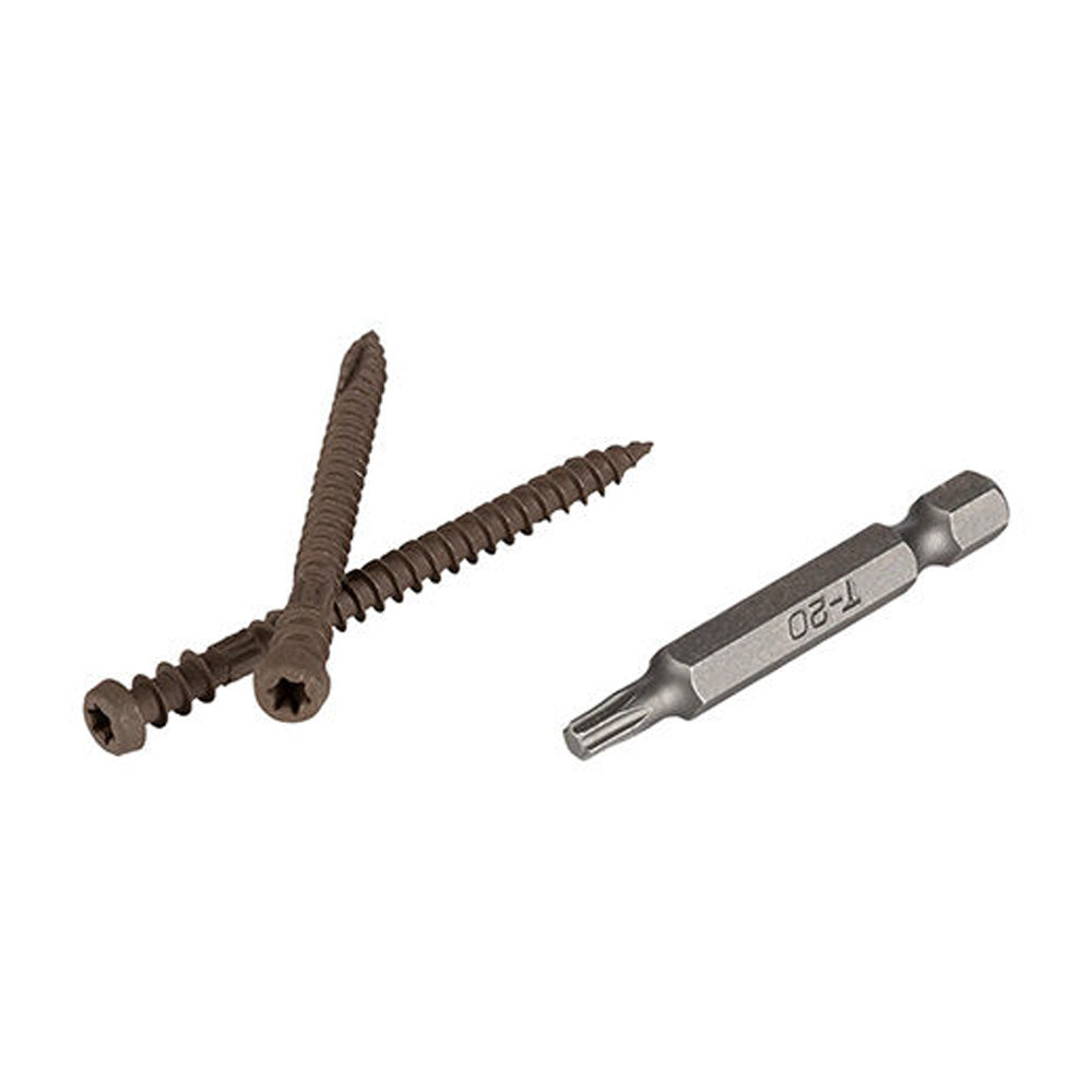 Vis TopLoc pour planche de surface (350/pqt-100 pi.ca.) 2 1/2"- WALNUT
