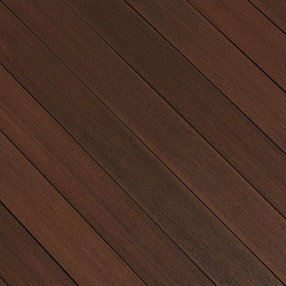 Planche de terrasse carrée en Composite 1" x 6" x 20' Fiberon Concordia Symmetry - Burnt Umber