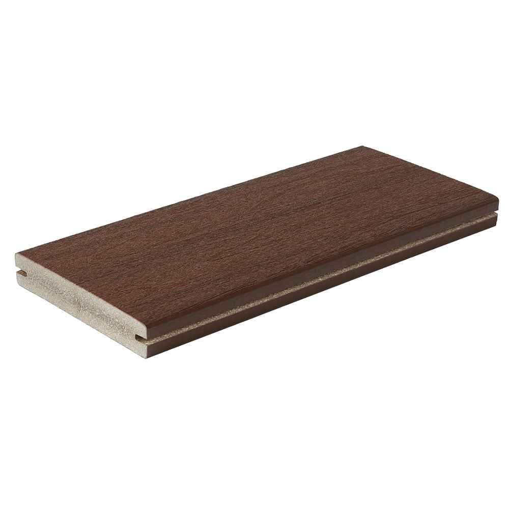Grooved Decking Board 1"x6" Fiberon Composite Concordia Symmetry - Burnt Umber