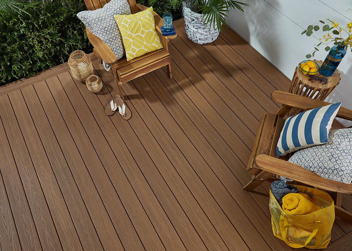 Planche de terrasse rainurée en Composite 1" x 6" Fiberon Good Life Escapes - Tuscan Villa
