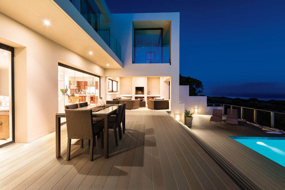 Square Decking Board 1"x6"x20' Fiberon PVC Promenade - Weathered Cliff