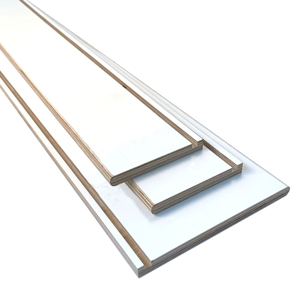 White Panomel melamine coated drawer sides - 48'' long