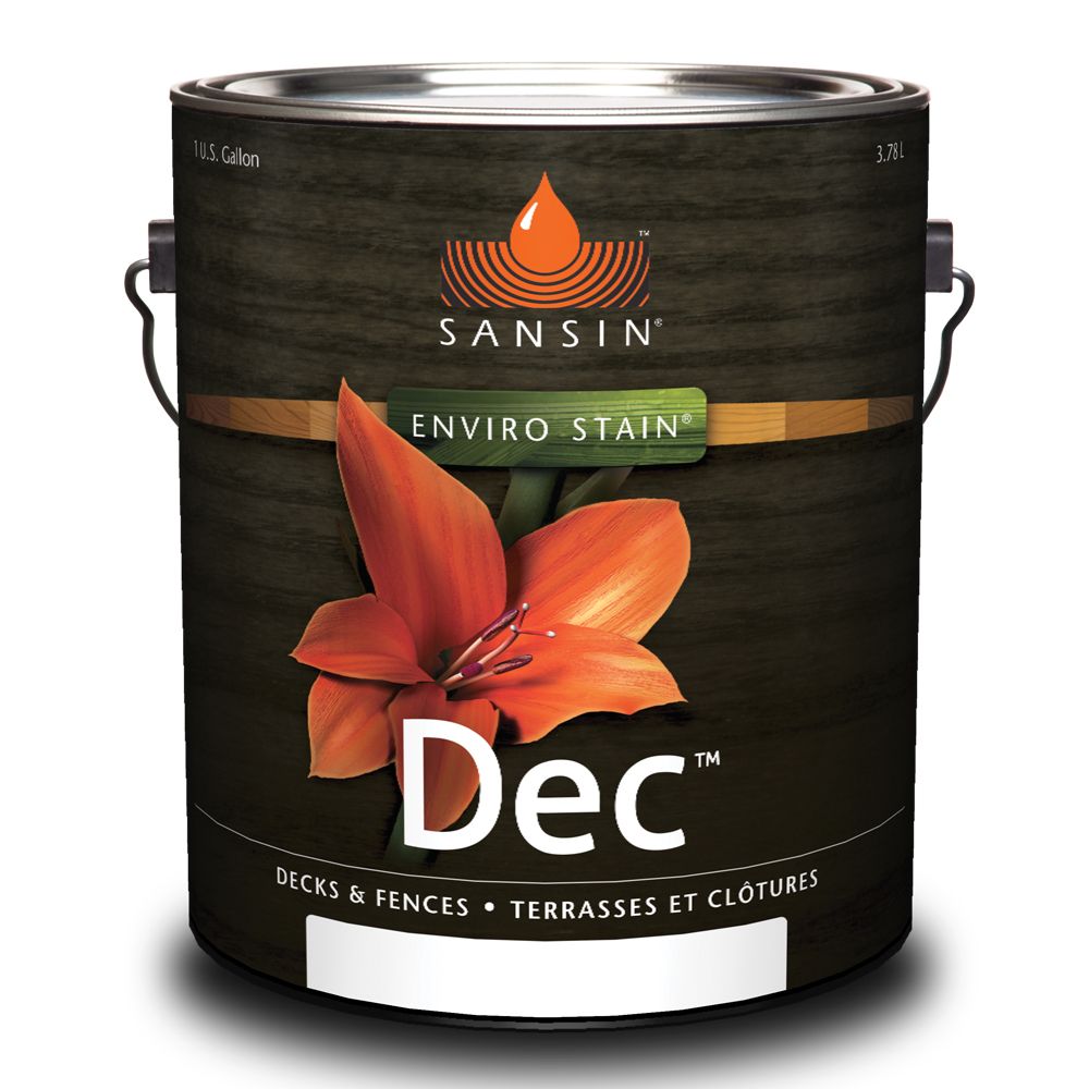 Teinture pour bois extérieur - Sansin DEC-2 - Couleurs Saturées et Ultra-Saturées 3.78L
