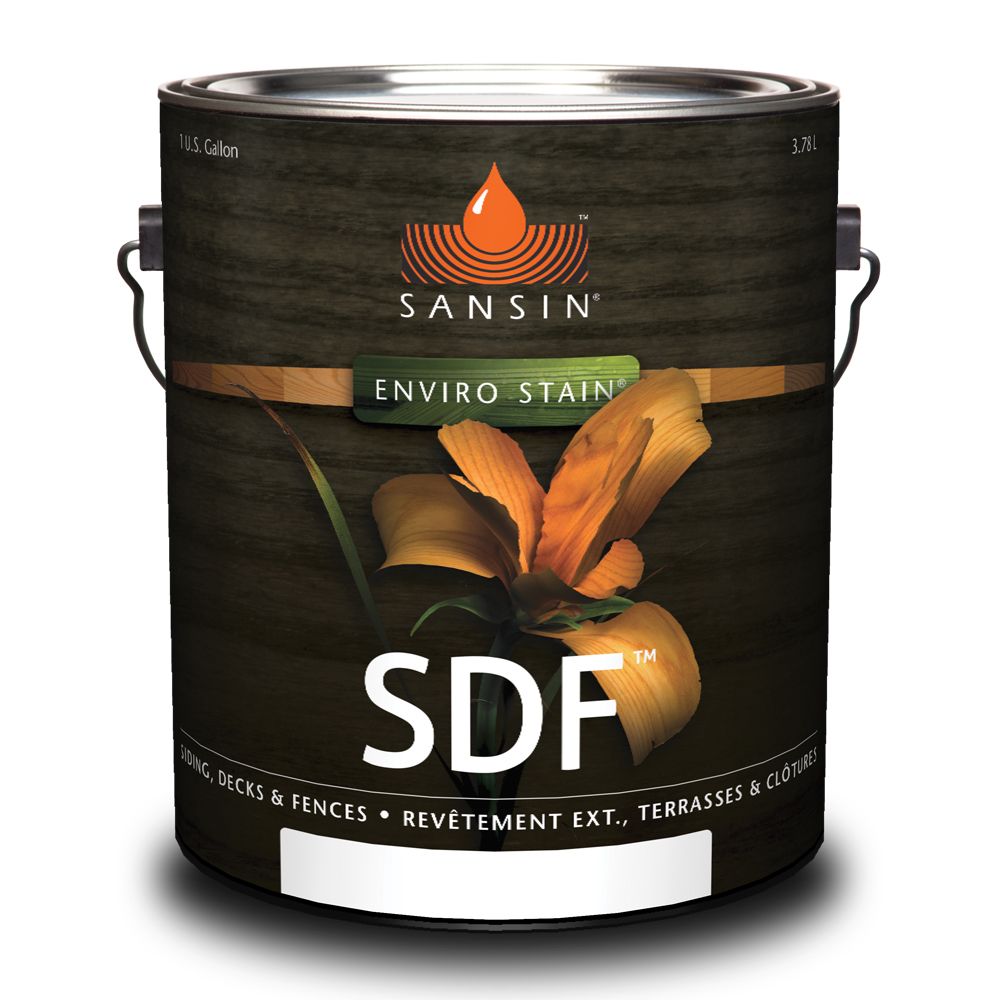Teinture pour bois extérieur - Sansin SDF-0 - Couleurs Naturelles et Translucides 3,78L
