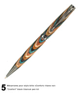"Comfort" style pens kit - "Twist" mechanism