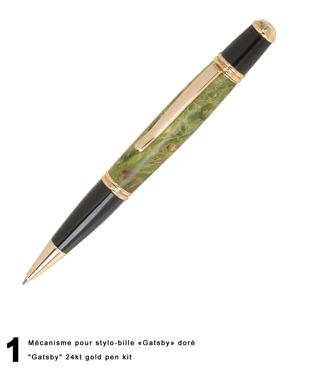 "Gatsby" style pens kit - "Twist" mechanism