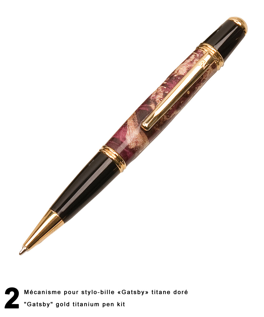 "Gatsby" style pens kit - "Twist" mechanism