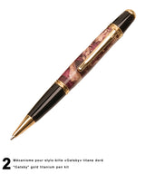 "Gatsby" style pens kit - "Twist" mechanism