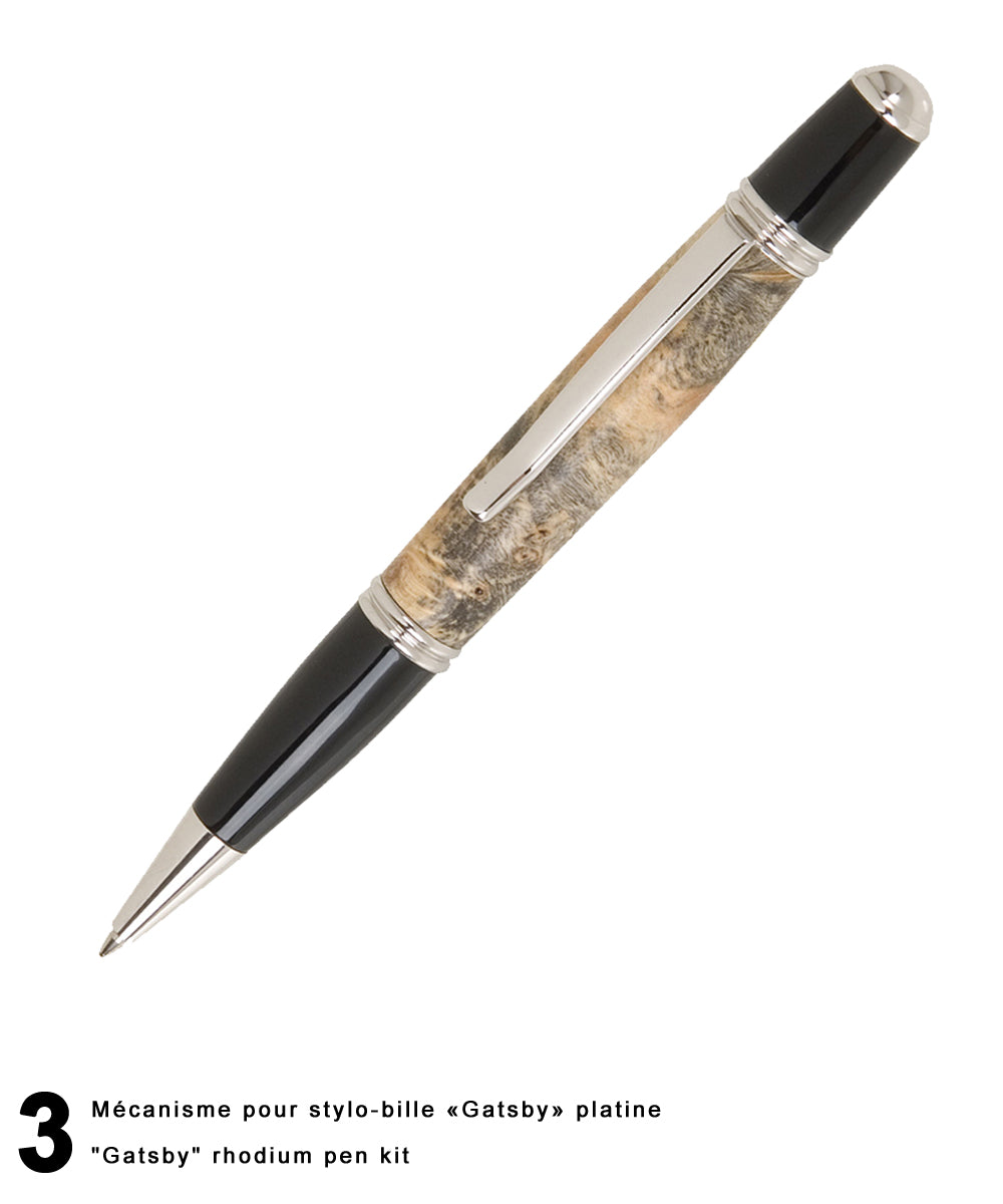 "Gatsby" style pens kit - "Twist" mechanism