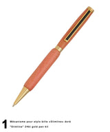 "Slimline" style pens kit - "Twist" mechanism