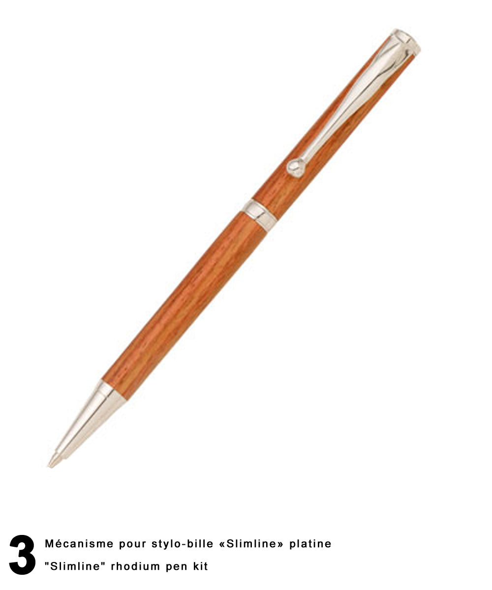 "Slimline" style pens kit - "Twist" mechanism