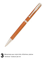 "Slimline" style pens kit - "Twist" mechanism