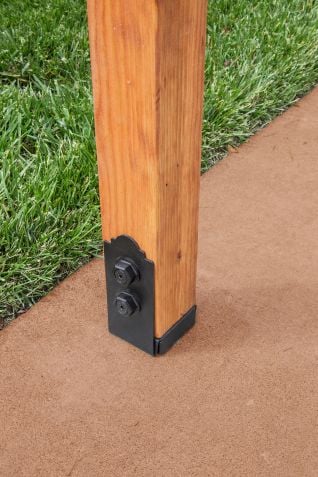 Black 3 1/2" structural wood screw