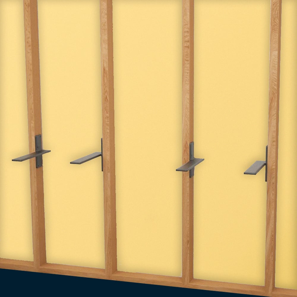Floating shelf and countertop wall bracket