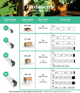 Ensemble de coins pour jardinière - 22" - Aluminium noir