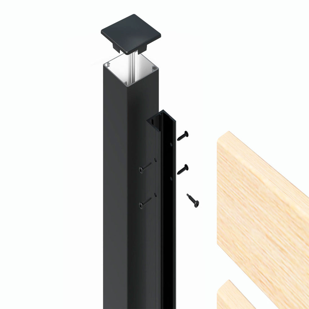 Entourage U Channel 66’’ Black Pebble 2/pkg - Kool-Ray