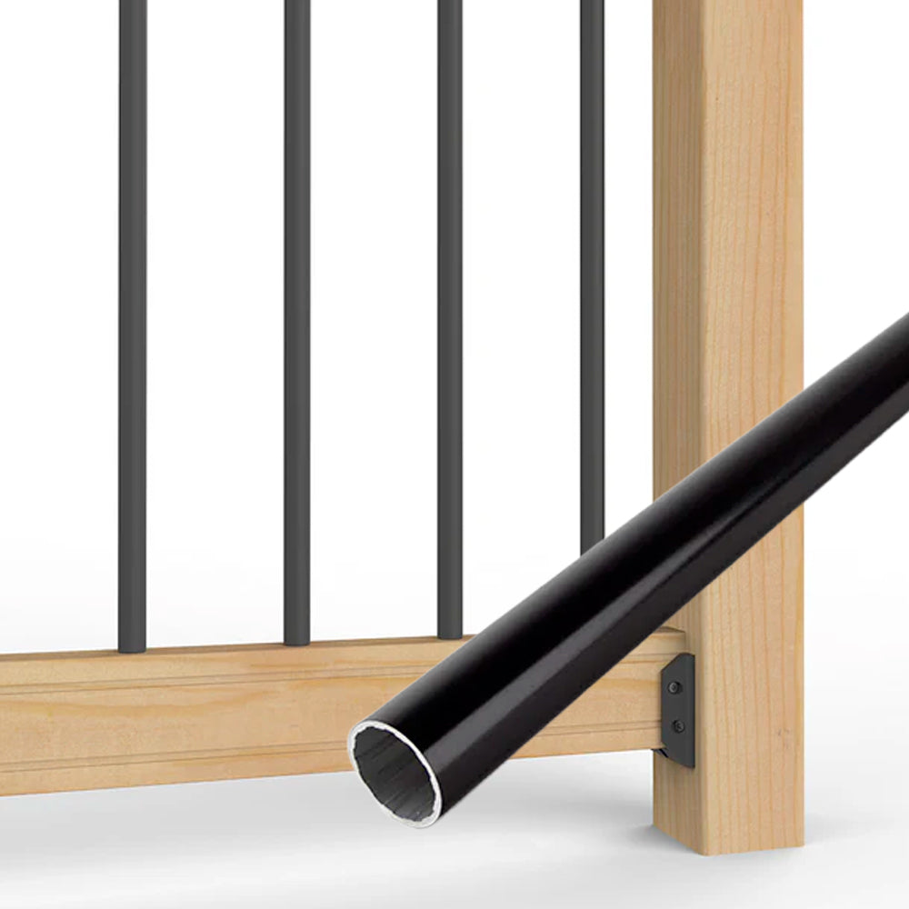 Barrotins ronds Classiques en aluminium noir 26" à 36" - Deckorators