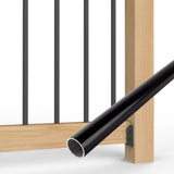 Barrotins ronds Classiques en aluminium noir 26" à 36" - Deckorators