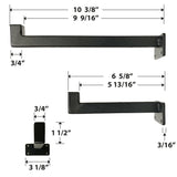 Black shelf support J Style - Lignum