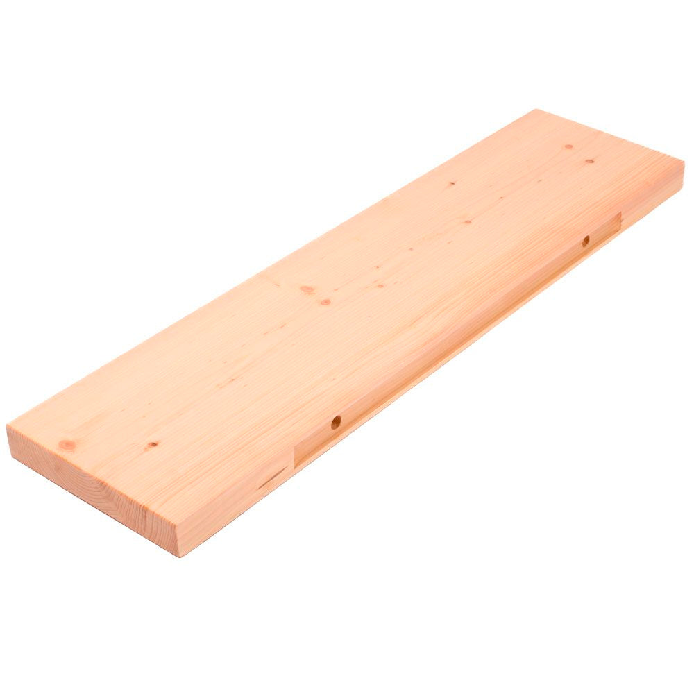 Tablette en pin noueux massif rainurée - Lignum