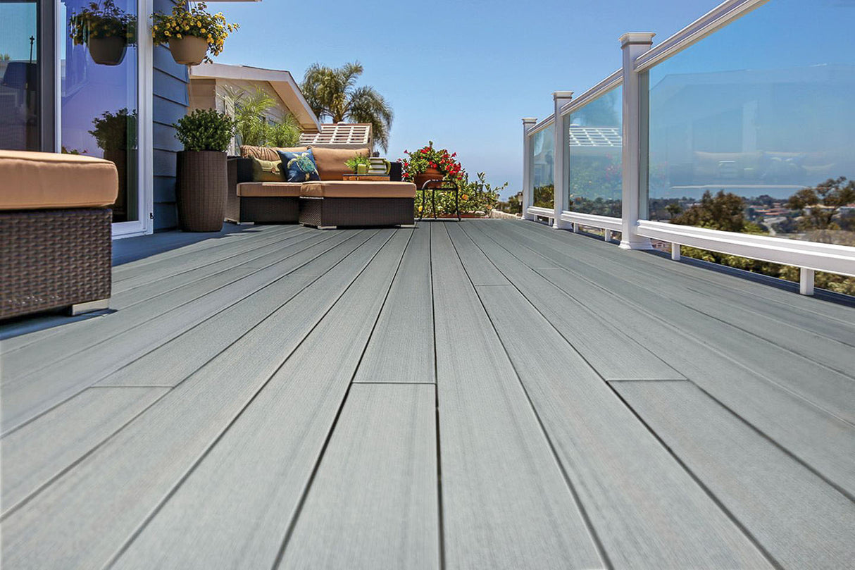 Planche de terrasse rainurée en Composite 1" x 6" TimberTech Prime+ - Sea Salt Gray