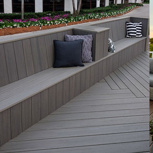 Square Decking Board 1"x6" TimberTech Advanced PVC Landmark - Castle Gate