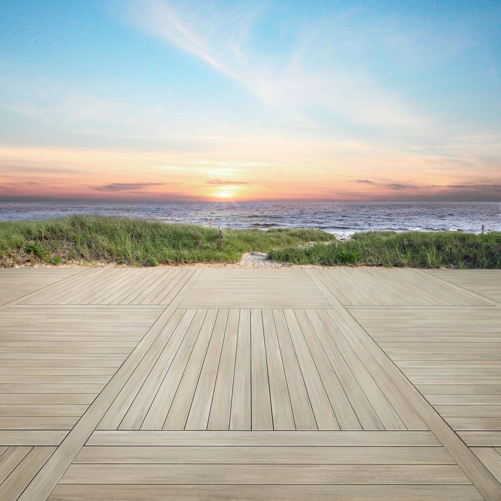 Grooved Decking Board 1"x6" TimberTech Advanced PVC Landmark - French White Oak