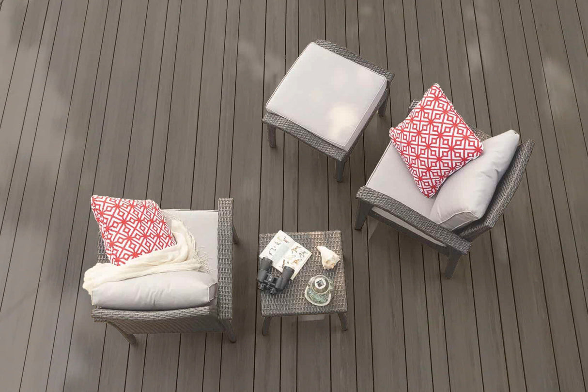 Planche de terrasse carrée en PVC Avancé 1" x 8" x 20' TimberTech Vintage - Coastline