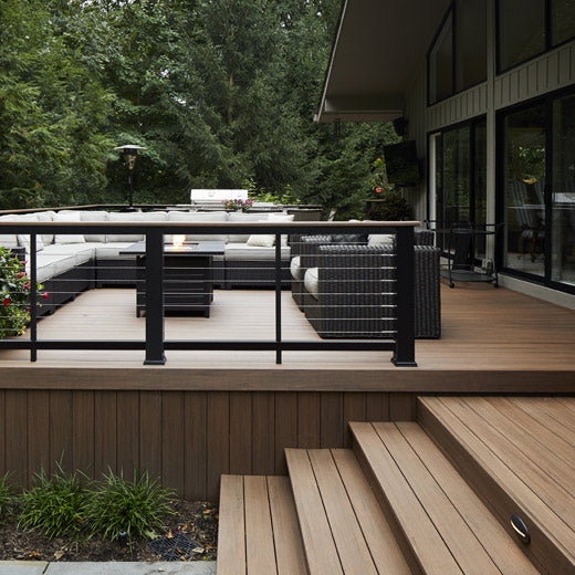 Square Decking Board 1"x6" TimberTech Advanced PVC Vintage - English Walnut