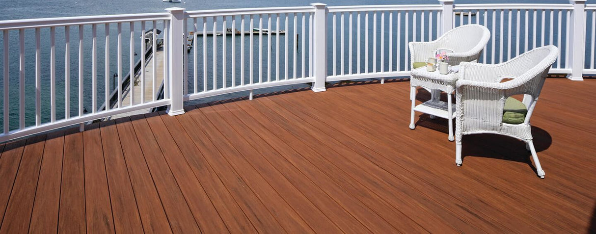 Planche de terrasse rainurée en PVC Avancé 1" x 6" TimberTech Vintage - Mahogany