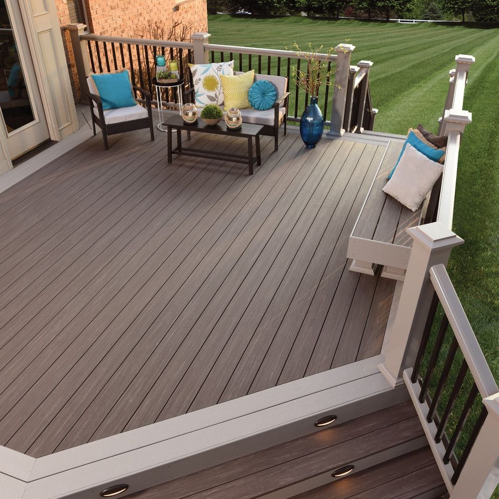 Planche de terrasse carrée en PVC Avancé 1" x 6" TimberTech Vintage - Dark Hickory